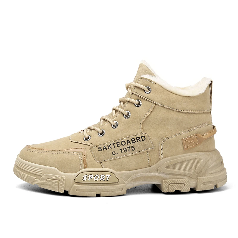 

Men's fleece trend casual warm high-top daily casual men's shoes new cotton boots winter new style