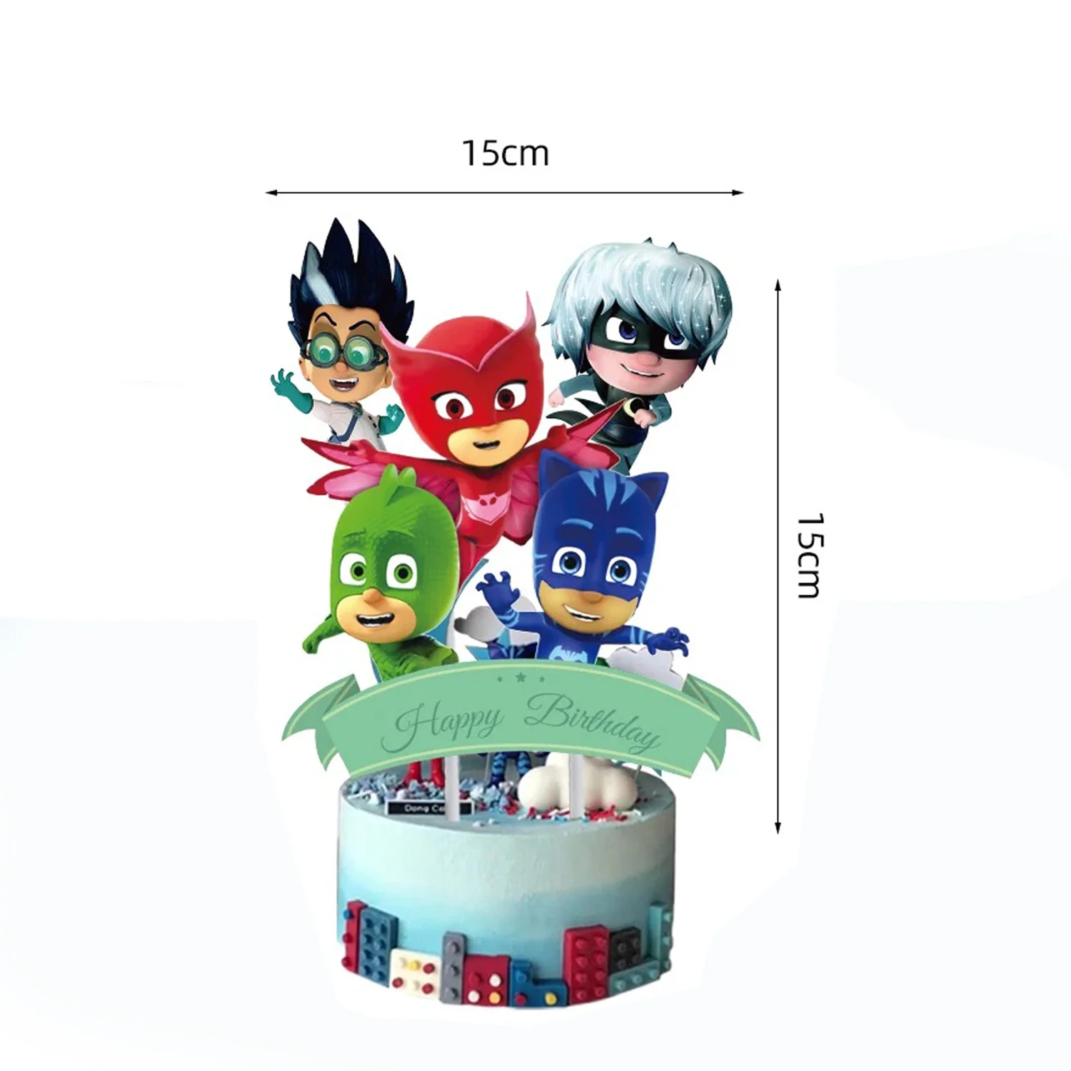 25pcs PJ masks Irodalmi dolgozat Avatás Cookie toppers dekor Parlamenti választás Becő Boldog születésnapi Avatás Baba zuhany Gyümölcs Desszert Árverseny Fogpiszkáló Zászló