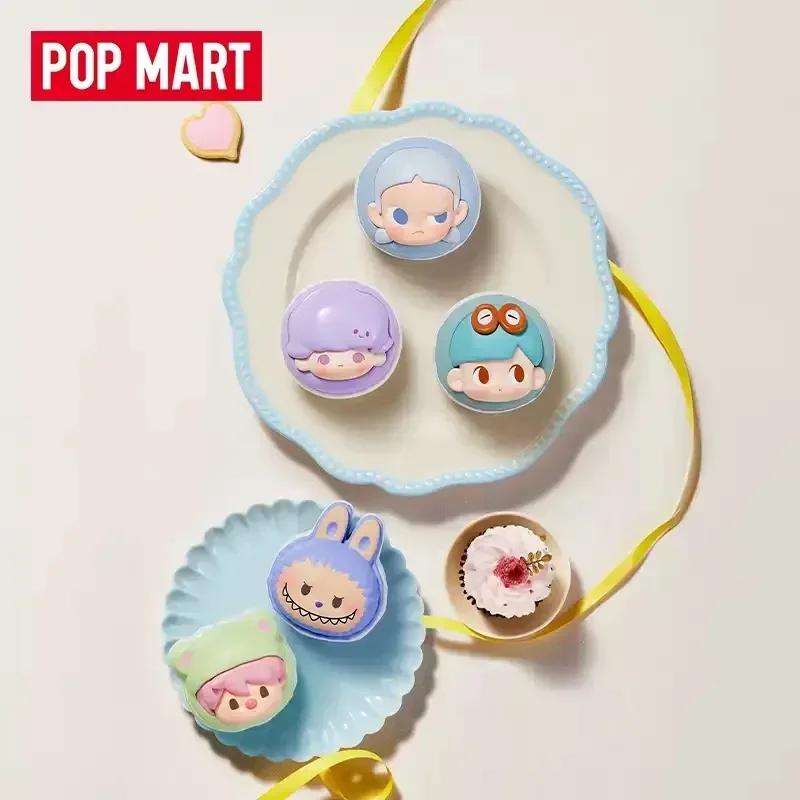 البوب مارت البوب الفول معكرون الحلوى سلسلة صندوق أعمى تخمين حقيبة اللعب الأصلية دمية لطيف أنيمي الشكل الحلي هدية