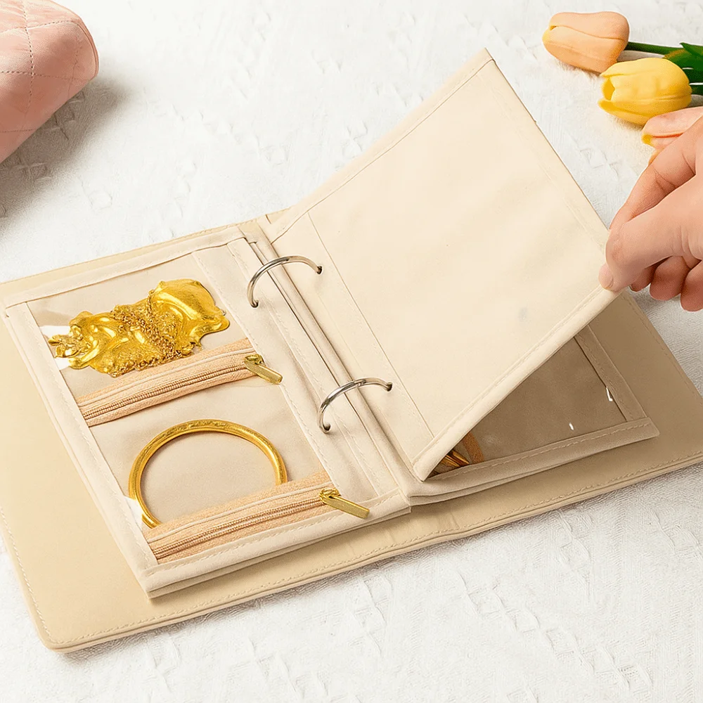 

Waterproof Jewelry Storage Book Portable Partition Necklace Binder Loose Leaf Detachable Jewelry Packaging Brochure Travel