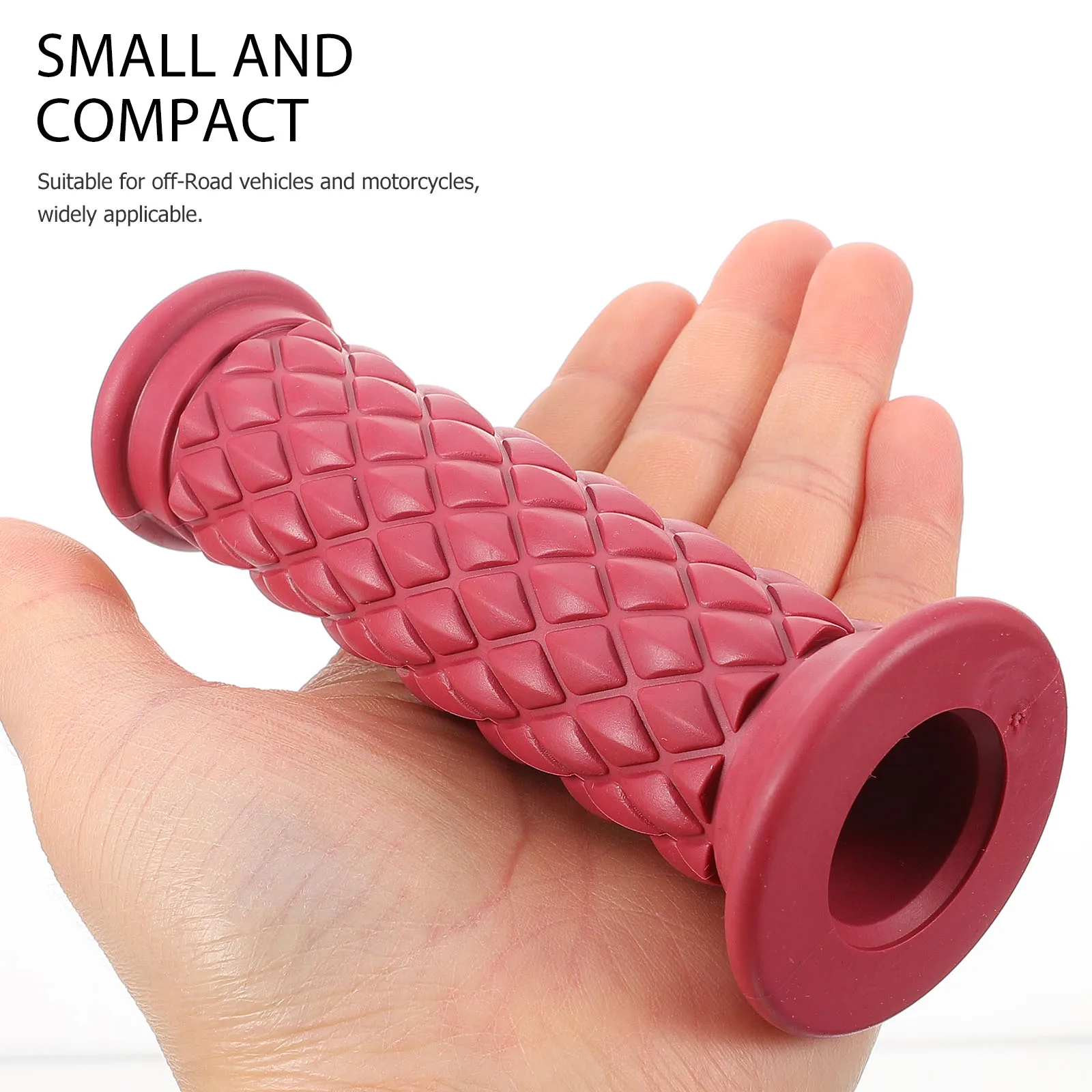 

2Pcs Durable Rubber Motorcycle Handlebar Grips Motorbike Handles Vintage Design Accessories