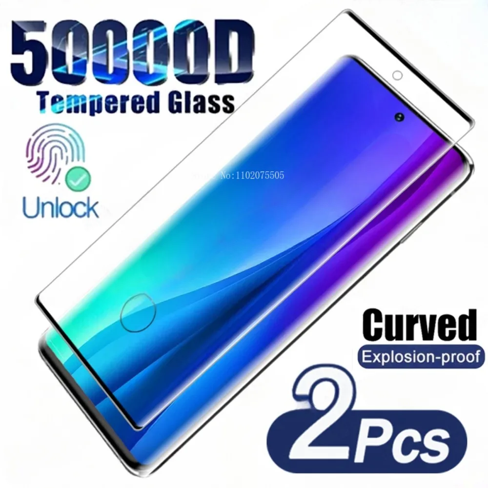 

2Pcs Curved Tempered Glass For Samsung Galaxy S23 S24 S20 S21 S22 Plus Ultra FE Screen Protector Note 10 9 20 Plus S10 S9 Glass