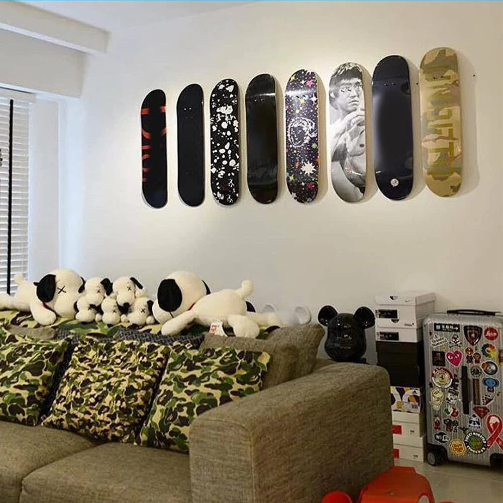 Skateboard Display Rack Skateboard Storage Holder Skateboard Holder Bracket Wall Mounting Deck Rack for Skateboard Lovers