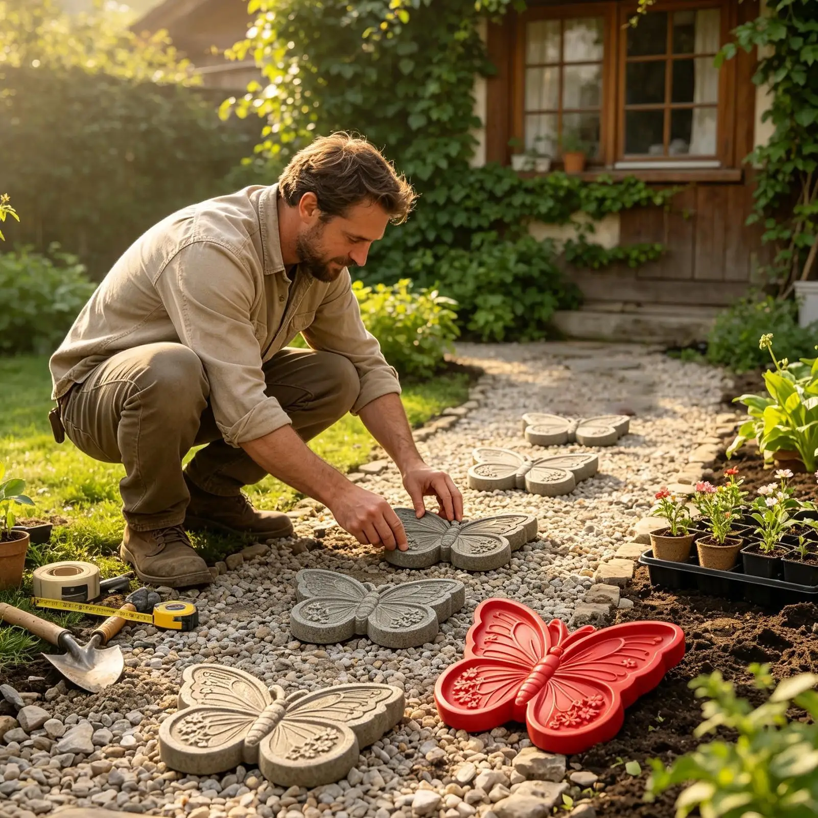 Halloween Garden Stepping Stone Mold Reusable Silicone Concrete Mould DIY Yard Path Ornament Pumpkin Sunflower Patterns