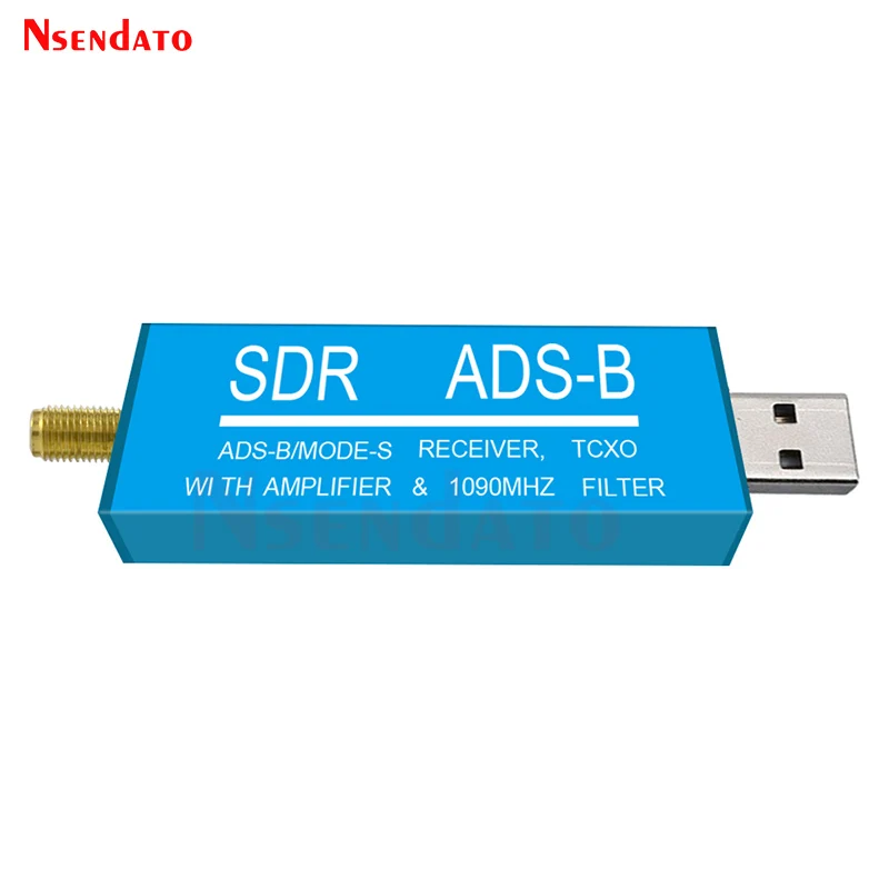 RTL2832U ADS-B Mode-S USB SDR TV Receiver Built-in RF Amplifier 1090MHz Bandpass Filter Radio SDR Band TV Scanner Tuner Stick