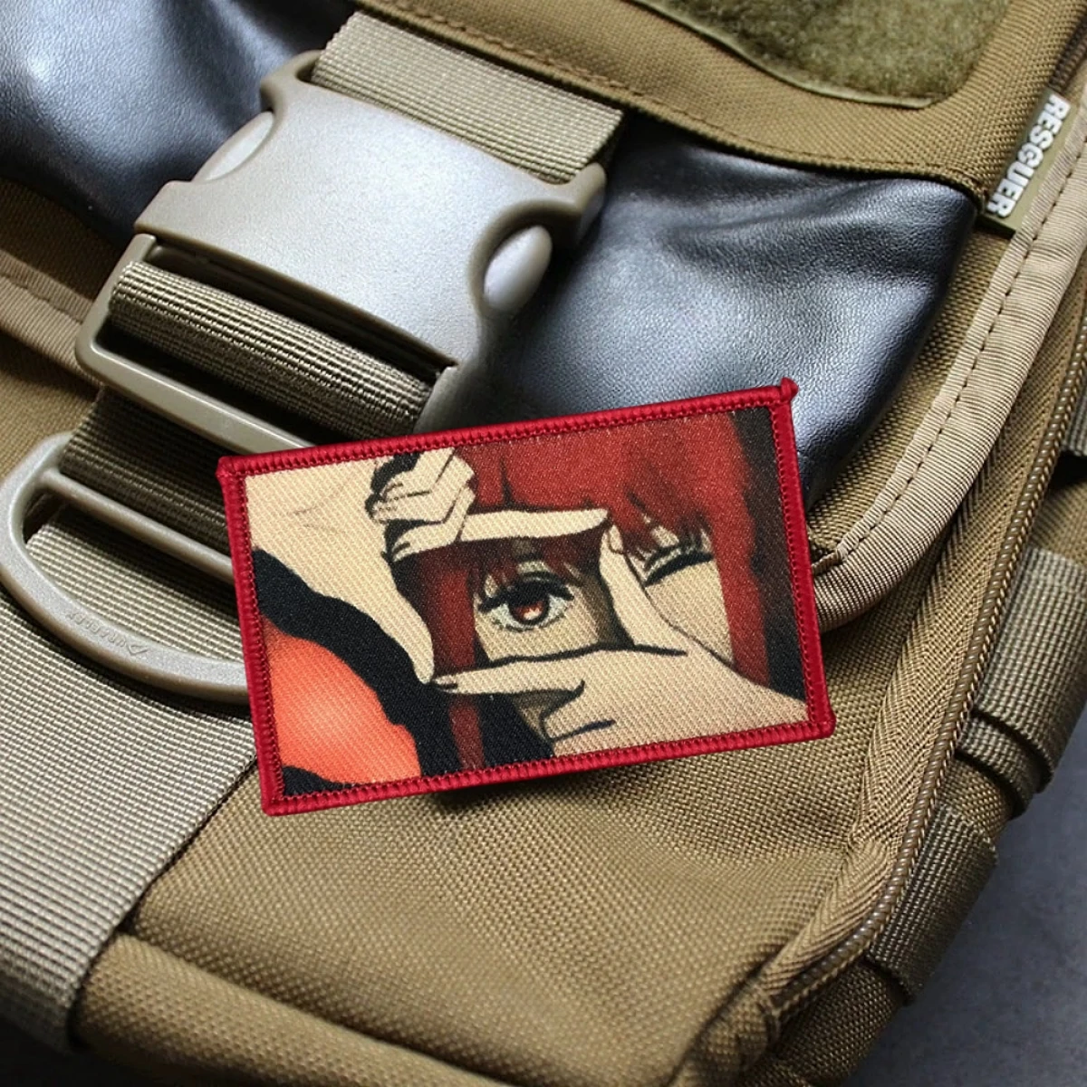 Anime Chainsaw Man Tactical Patch Makima Morale Badge Military Armband Printed Hook and Loop Patches Clothing Backpack Sticker