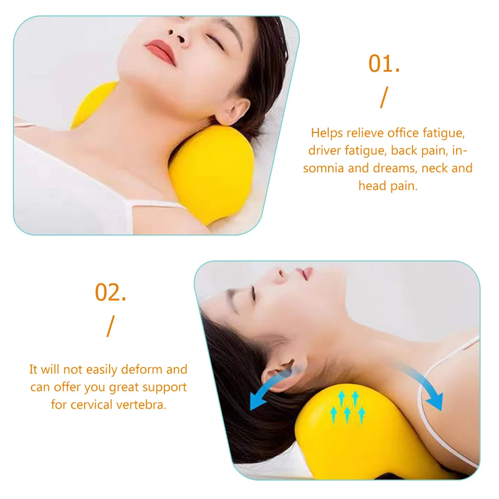 

Cervical Massage Neck Support Cushion for Spine Pain Relief Office Driver Bathtub PU Foam Neck Pillow for Sleeping Cervical