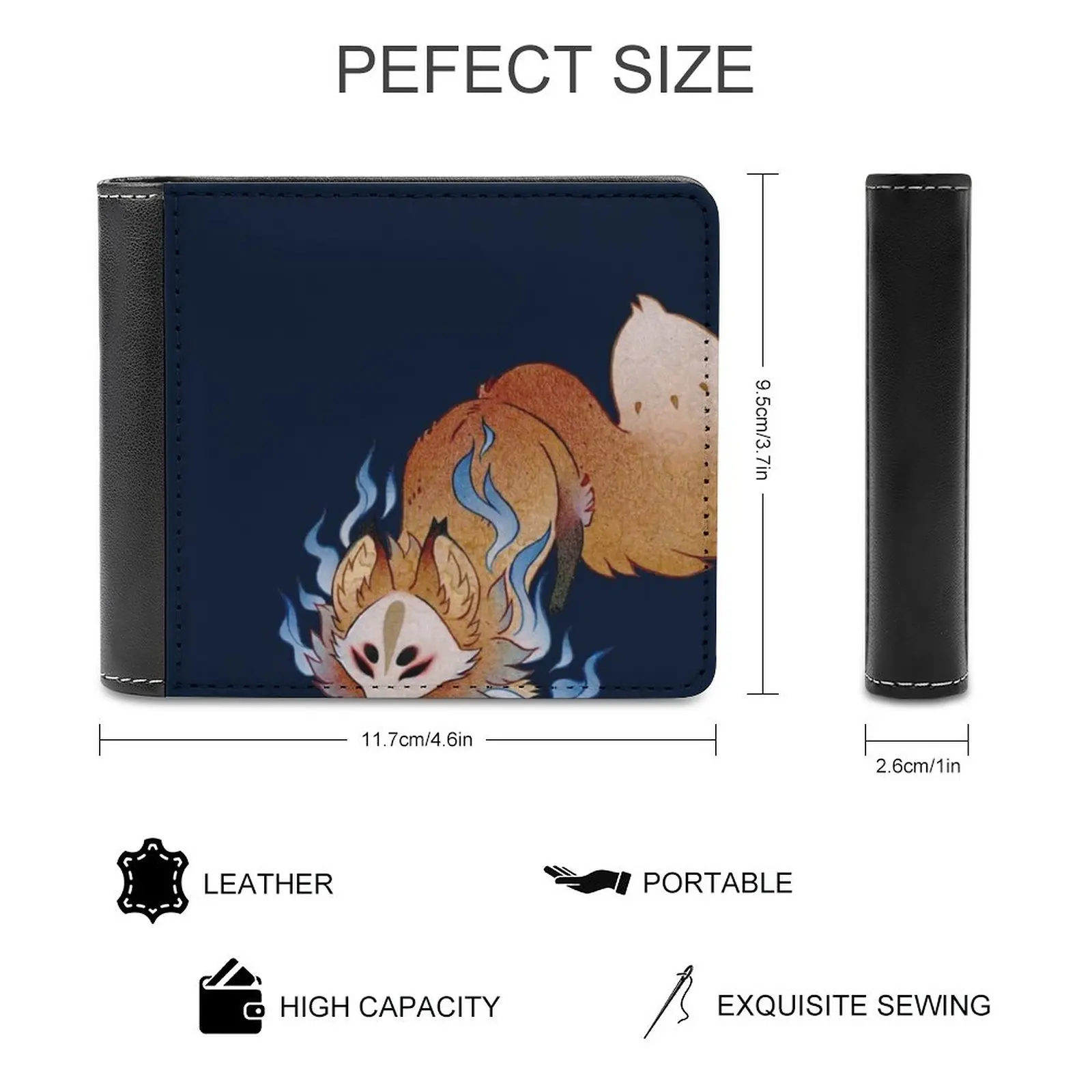 Forest Friends Leather Wallet Men Classic Black Purse Credit Card Holder Fashion Men's Wallet Plant Nature Leaf Houseplant