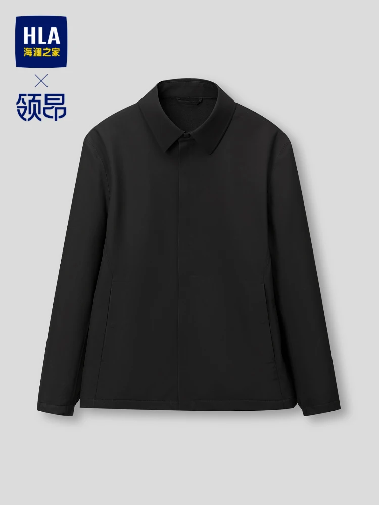 Business Casual HLA Jacket Spring Summer New Style Administrative Flip Collar Simple Dry Style Men's Outerwear Polyester Fiber