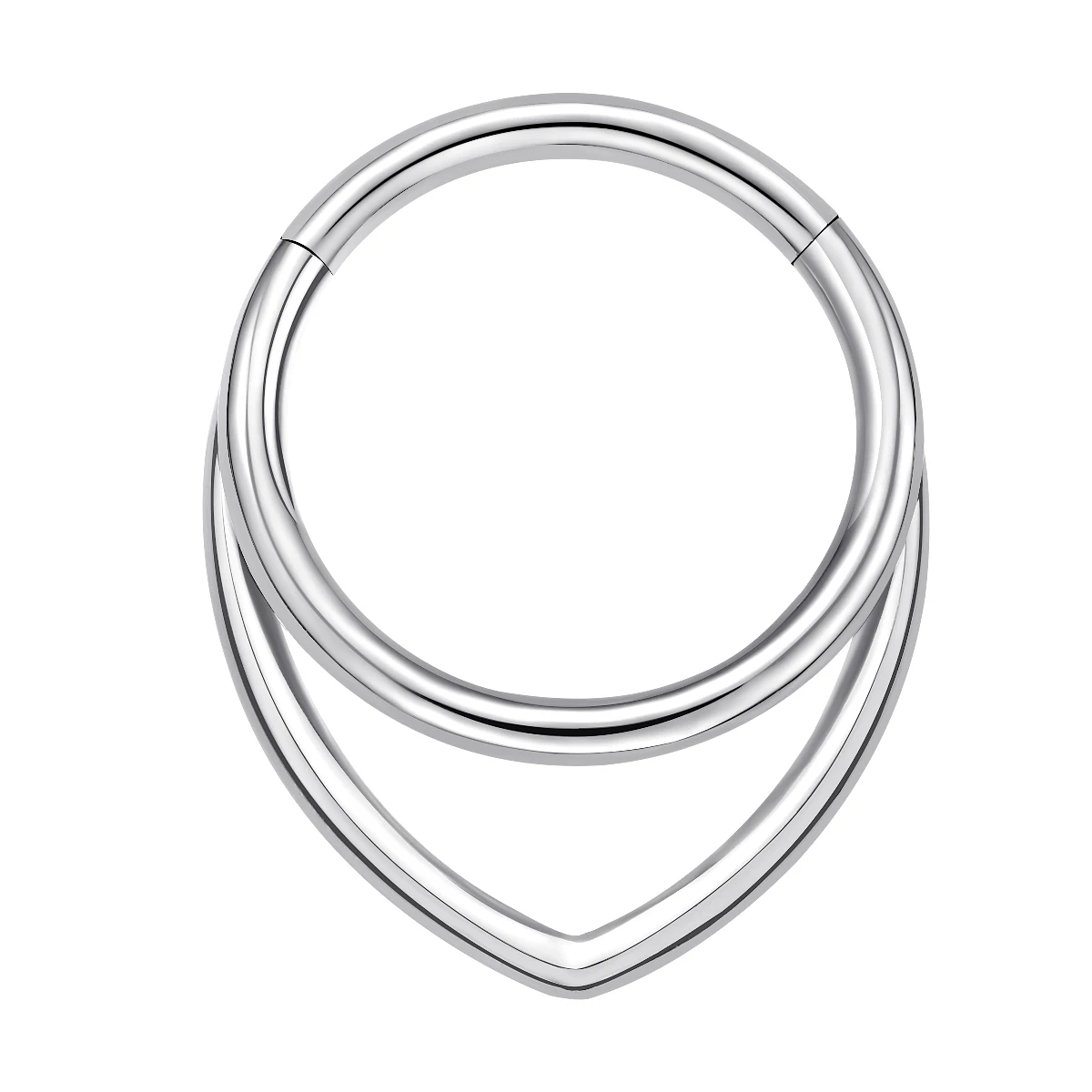 

VOJO G23 Titanium 16G Teardrop Septum Ring Daith Piercing Earrings Jewelry Tragus Helix Nose Rings for Women