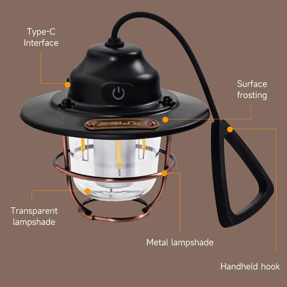 1200mAh Mini Rechargeable Led Camping Portable Lantern Light Outdoor IPX4 Waterproof Canp Lamp Fishing Travel Lights