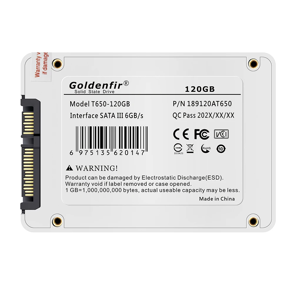 Goldenfir SSD 32 ГБ 60 ГБ 240 ГБ 120 ГБ 480 ГБ 960 ГБ 1 ТБ SSD 2,5 жесткий диск диск твердотельных дисков 2,5 "внутренний SSD128GB 256 ГБ