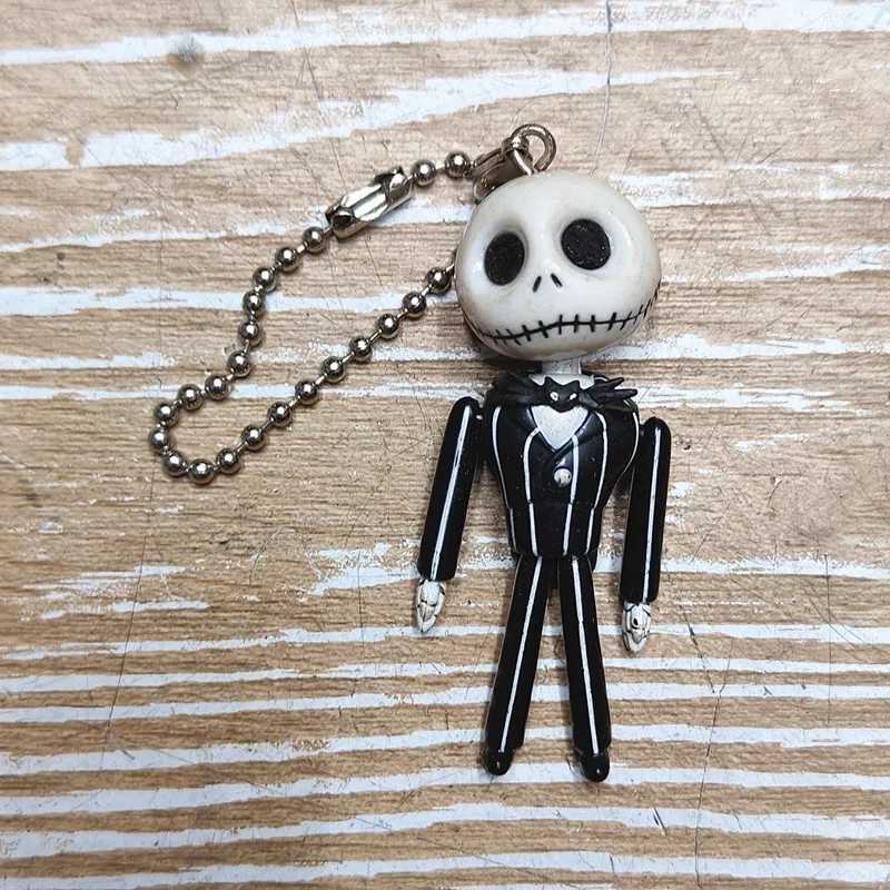 

Disney Keychain Pendant The Nightmare Before Christmas Jack Horror Character Halloween Skull Phone Rope Doll Figurine Toy Gift