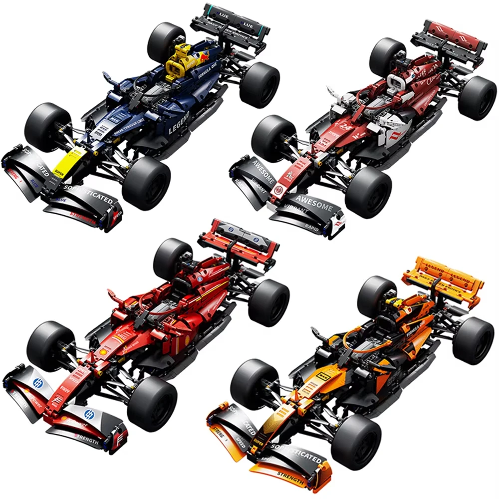 Technische Super Sport Auto Formel Racing Bausteine MOC Stadt Geschwindigkeit Berühmte Fahrzeug Ziegel Montieren Spielzeug Kinder Geburtstag Geschenk