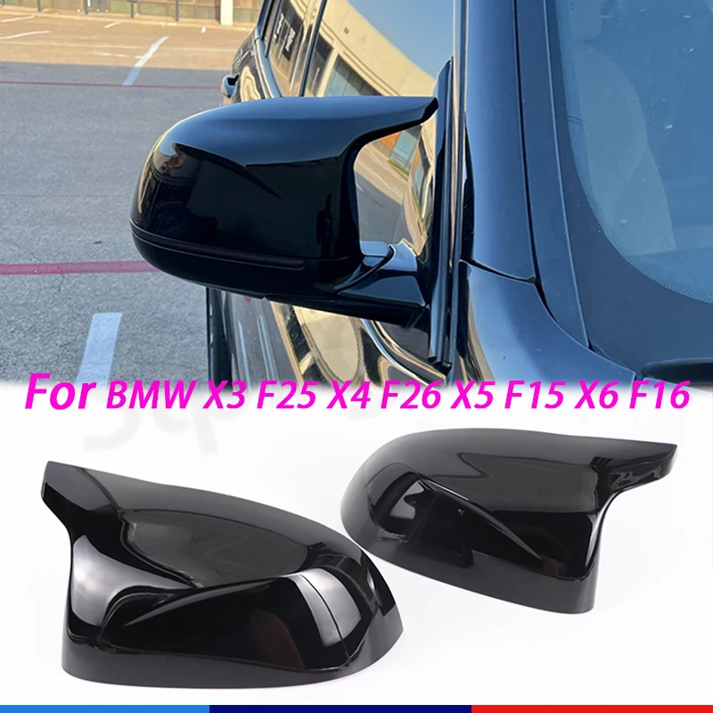 

X3 F25 X5 F15 Balck carbon pattern Cover Auto Rearview Mirror Cap Covers Blind Spot Mirror For BMW F16 X6 F26 X4 2014-2018