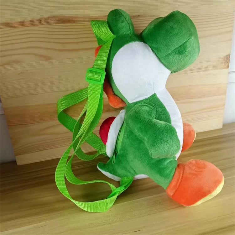 

Плюшевый Рюкзак Yoshi, игрушка, зеленые мягкие игрушки, Супер Марио, искусственные куклы для всей коллекции любителей игр, 35 см