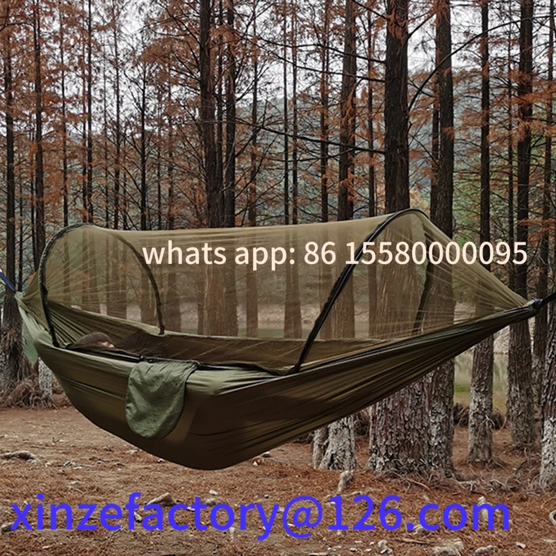 

Customizable Quick-Opening Mosquito Net Hammock High Strength Parachute Fabric Camping Anti-Mosquito Anti-Rollover Hanging Sleep