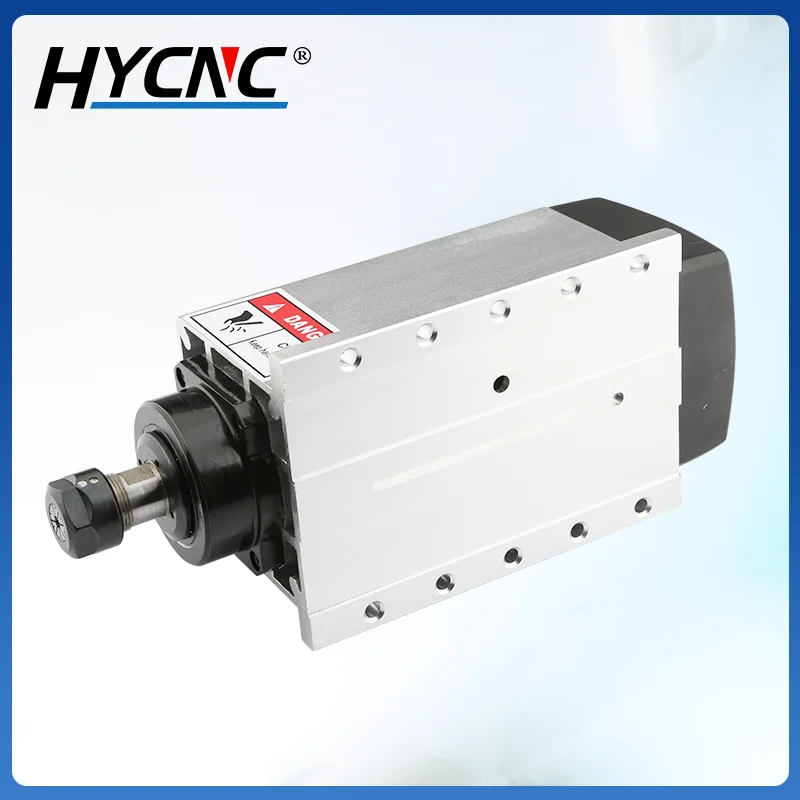 3.5KW تبريد الهواء المغزل ER20 مربع شفة تصاعد قاعدة المغزل المحرك 220 فولت 380 فولت 4 محامل ل CNC الخشب نحت المسوي طحن