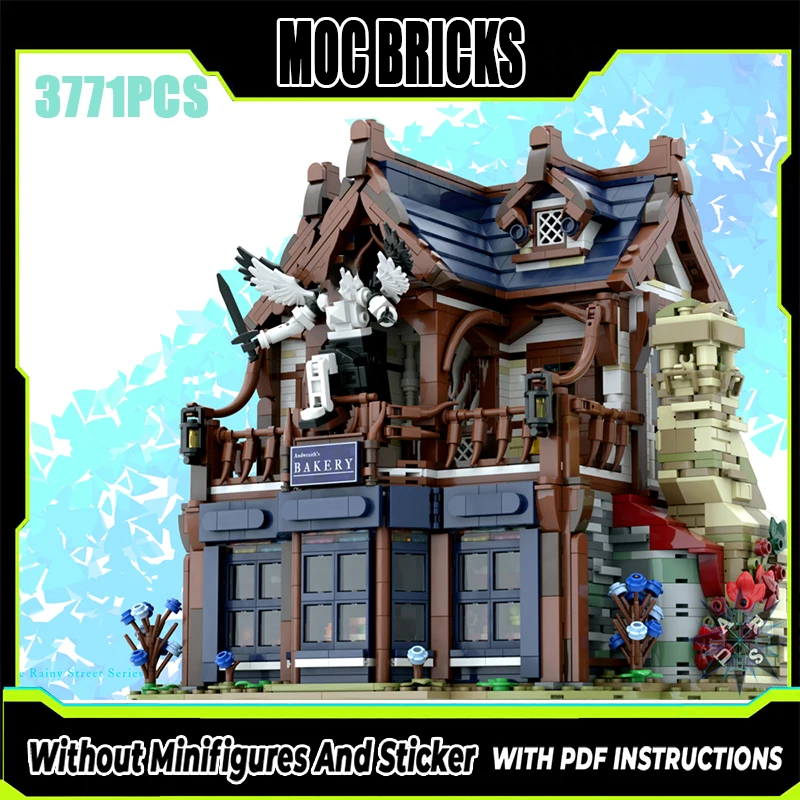 

Exquisite new MOC building blocks medieval architectural models ghost bakery technology modular children's toys gifts DIY set