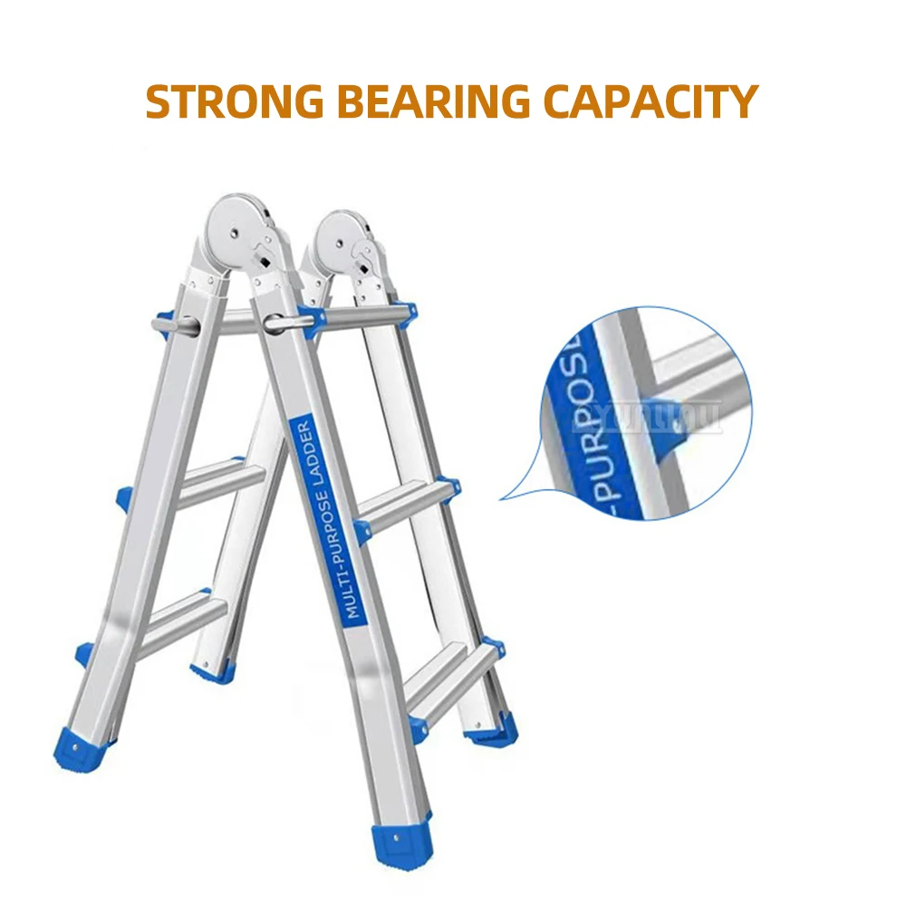 

150KG LOAD MULTIFUNCTIONAL ALUMINUM ALLOY TELESCOPIC LADDERS HOUSEHOLD LADDER ENGINEERING PORTABLE LIFT FOLDING LADDER