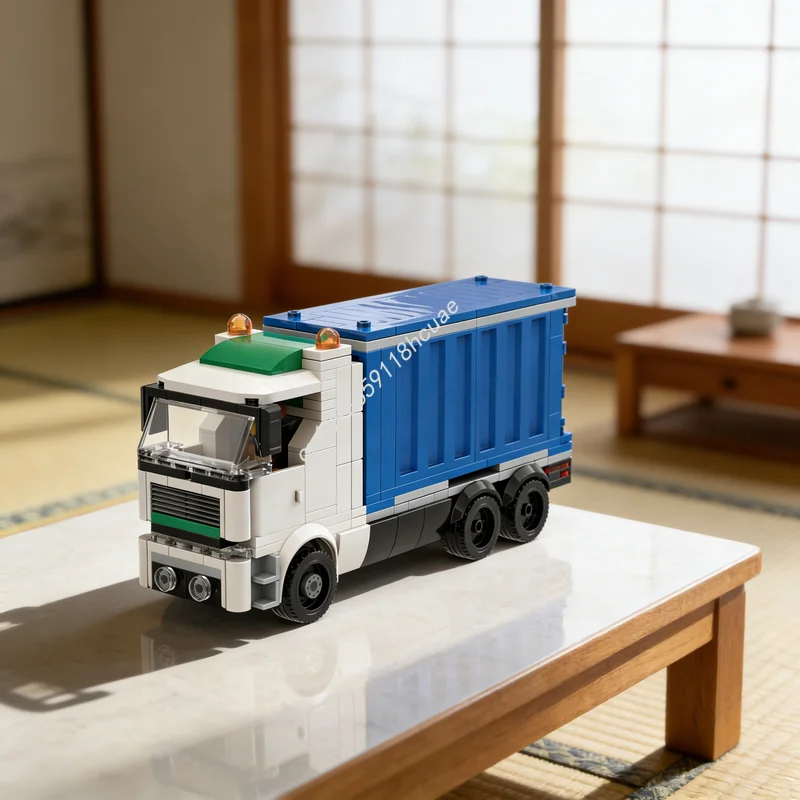 

466pcs MOC Container Cargo Truck City Model Building Blocks Christmas Gifts Architecture Toy DIY Creative Education Idea Brick