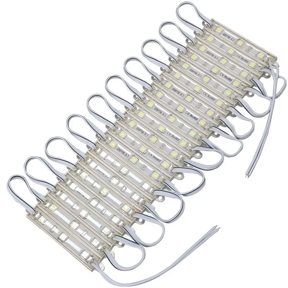 

20 шт./лот DC12V светодиодный модуль 3 SMD 5054 холодный белый/красный цвет водонепроницаемый IP66 супер яркая подсветка для вывески