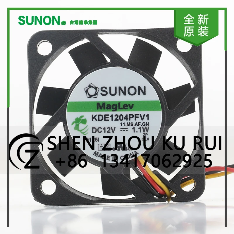 

Original Sunon 5V 24V 48V DC 12V 1.1W AC EC 4010 40X40X10MM 4CM Magnetic Suspension Silent Three-wire KDE1204PFV1-ZP Cooling Fan