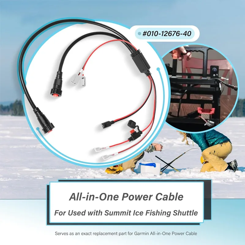 

Garmin 010-12676-40 All-in-One Power Cable Fit For Panoptix LiveScope System Panoptix PS22 transducer ECHOMAP Chartplotter