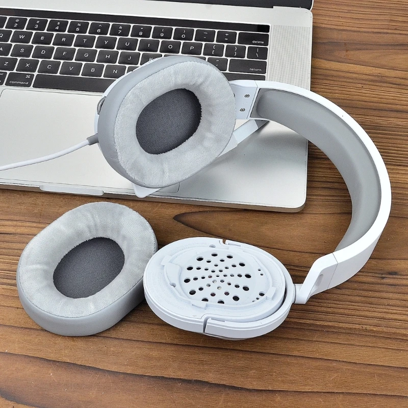Almohadillas para auriculares HS55 HS65, almohadillas seda helada/cuero