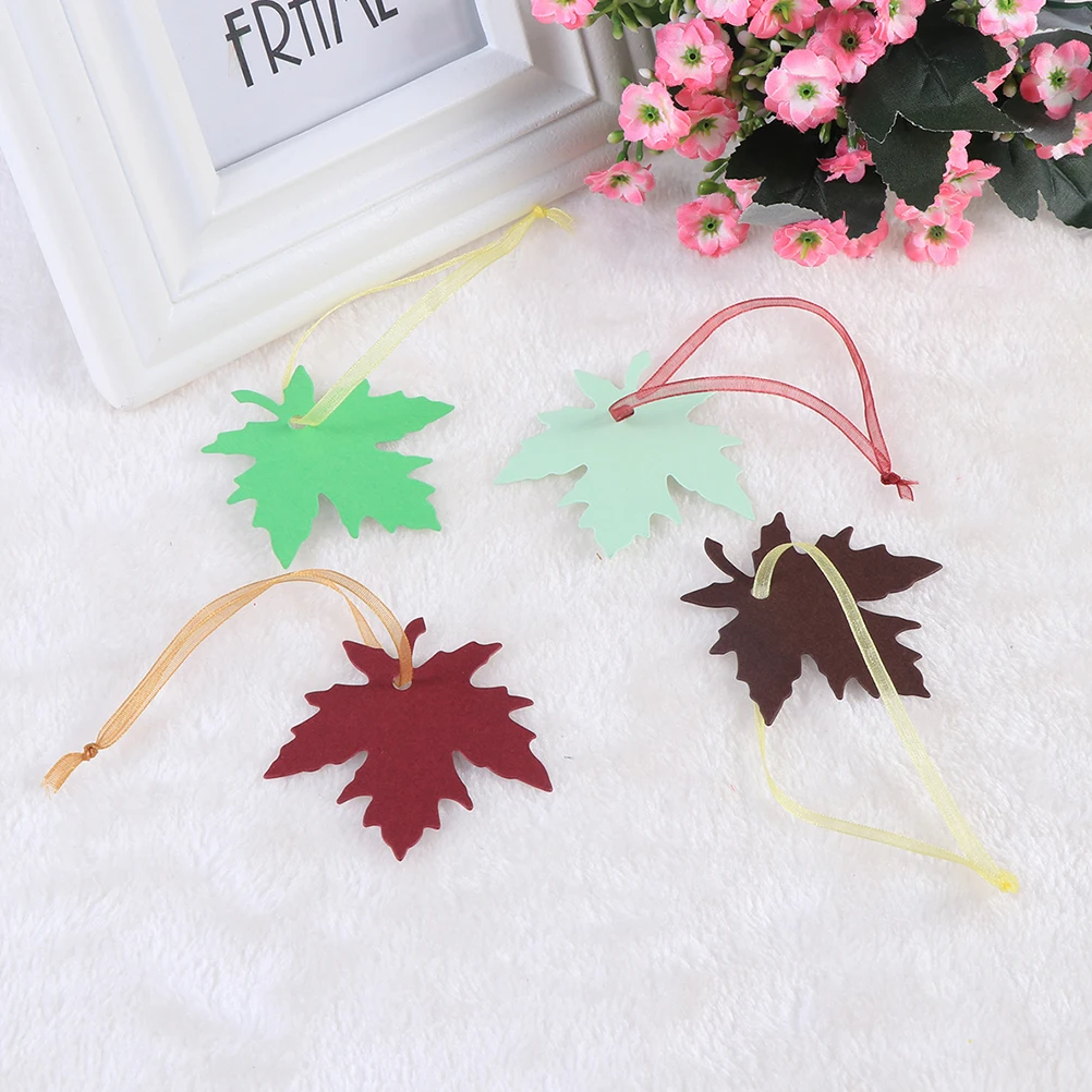 

240 PCS Maple Leaf Tag Decoration Gift Hanging Sign Thanksgiving Decorate Kraft Paper