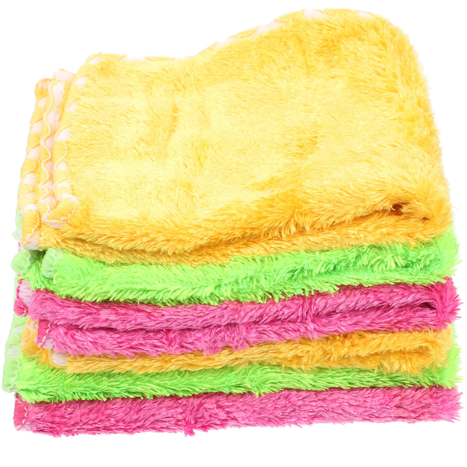 

6Pcs Coral Fleece Kitchen Towels Durable Absorbent Quick Dry Dishcloths Reusable for Washing Dishes and