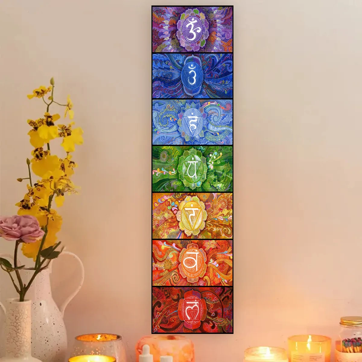 Color Chakra Tapestry - The Perfect Choice For Yoga and Meditation Wall Art, Hippie, Bedroom and living Room decor