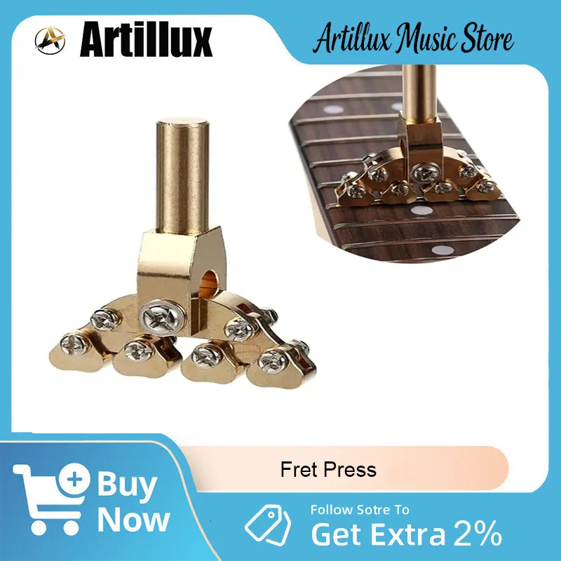 

1Pc Guitar Fret Professional Repair Tool Brass Texture Guitar Maintenance Tool Suitable for Electric Guitar Bass Accessories