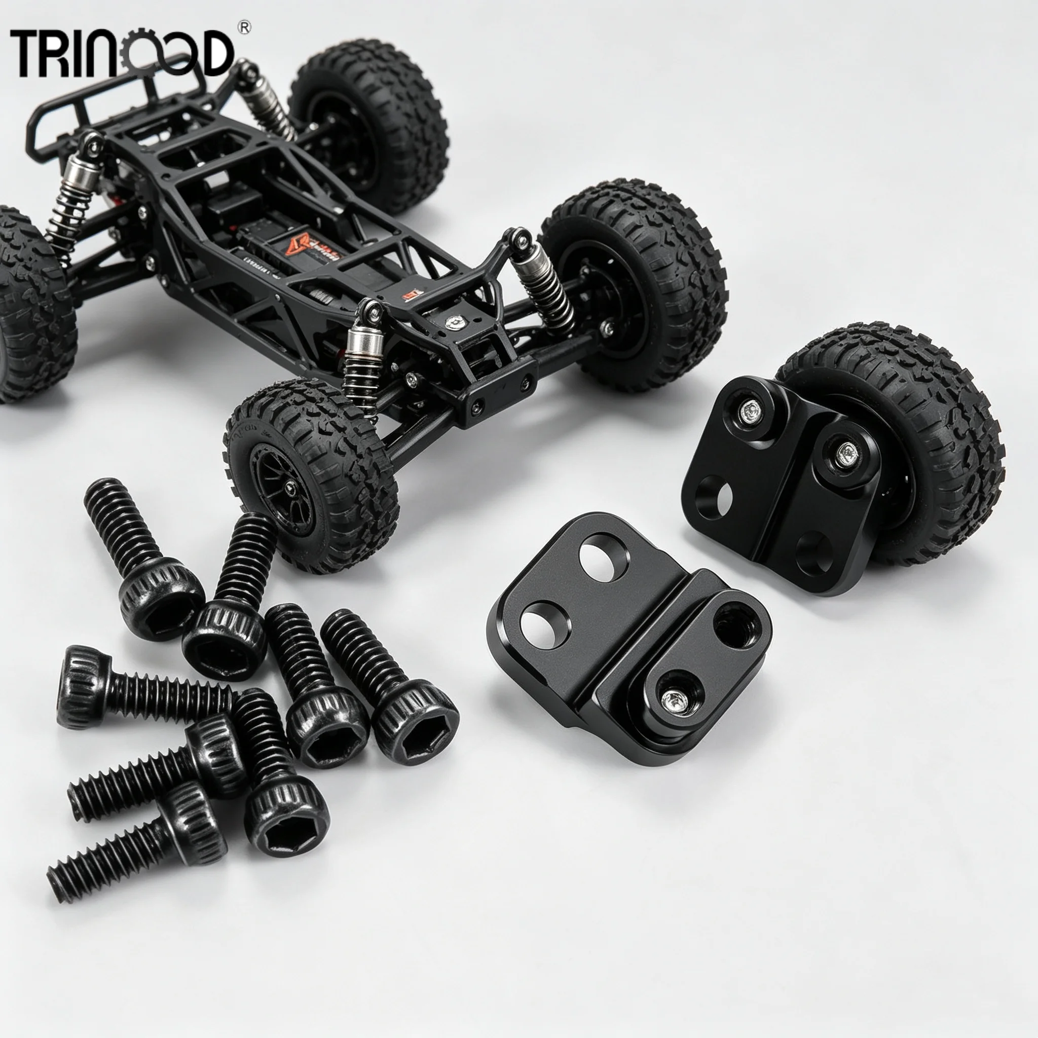 TRINOOD 1set Aluminum Alloy Shock Mount Lift Damper Tower Hoops Set for Axial SCX30 1/30 RC Car Upgeade Parts Accessories