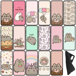 Cartoon P-Pusheens Cute Cat Phone Cover Case for Samsung Galaxy Note 20 Ultra 10 8 9 S10 Lite S9 A6 A8 Plus A9 Soft Coque