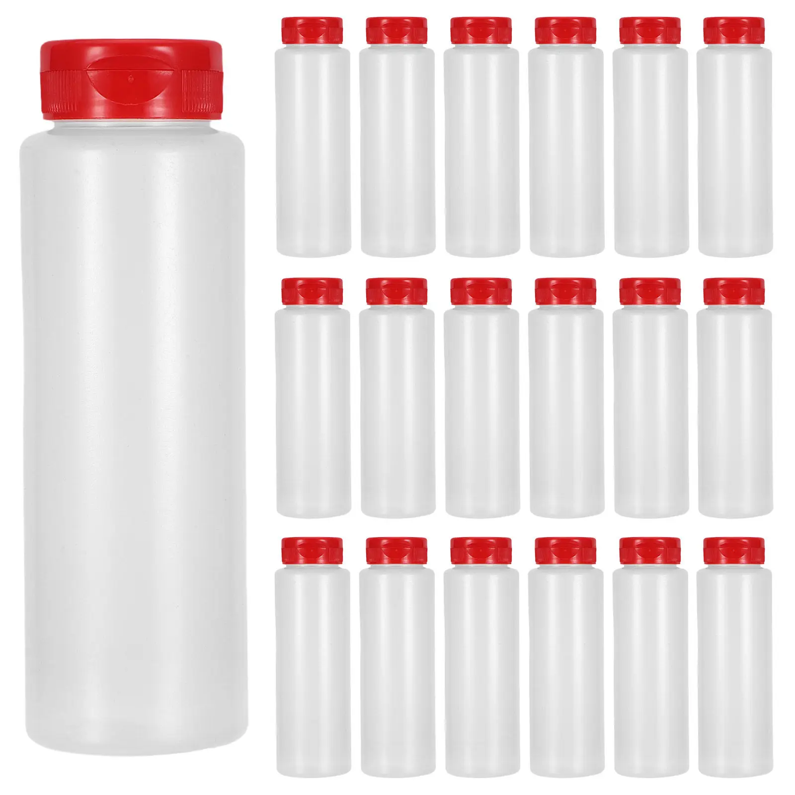20Pcs Leak Proof Food Grade Salad Dressing Bottles Portable Squeeze Sauce Dispenser Refillable Condiment Bottles for Outdoor