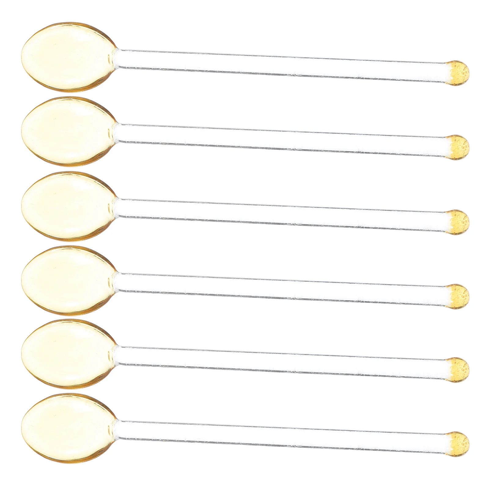 

6Pcs Glass Espresso Spoons Heat Resistant Mini Coffee Spoon Stirring Rod for Tea Coffee Desserts Drink Mixer Clear Glass