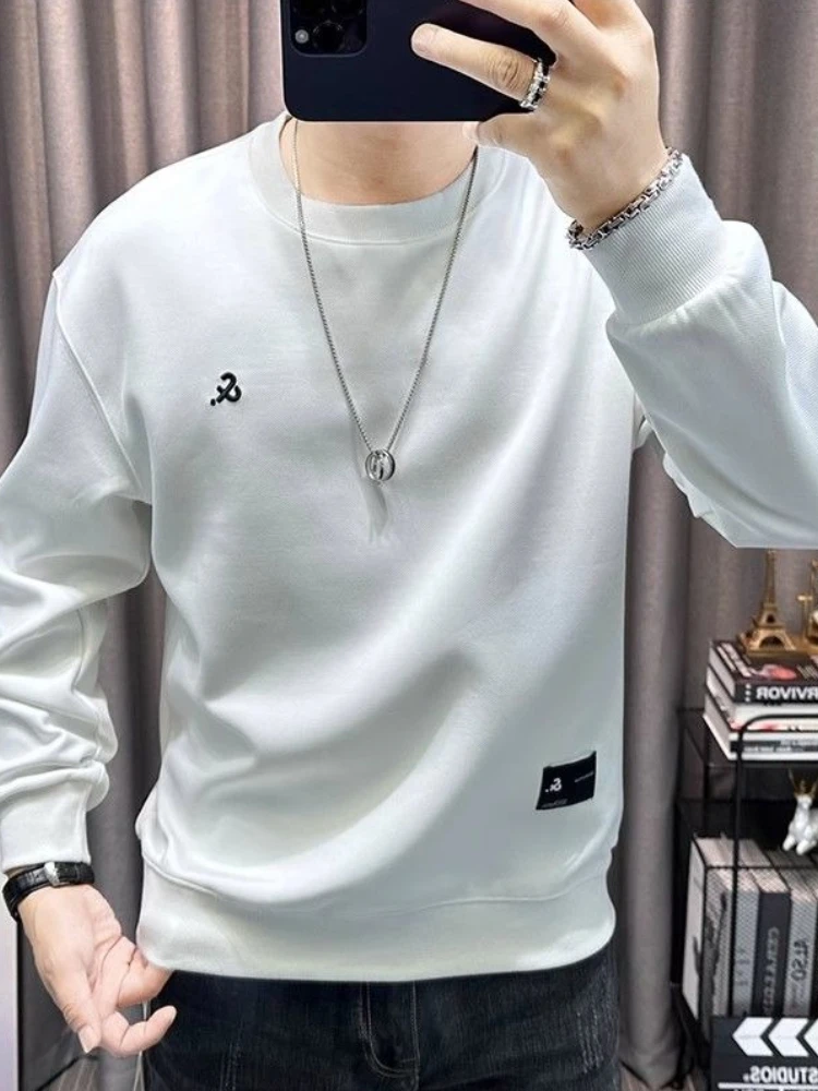 Crewneck Sweatshirts for Men Green Funny No Brand Aesthetic Y2k Vintage S High Quality Luxury Emo Loose Man Pullover Round Neck - view 6