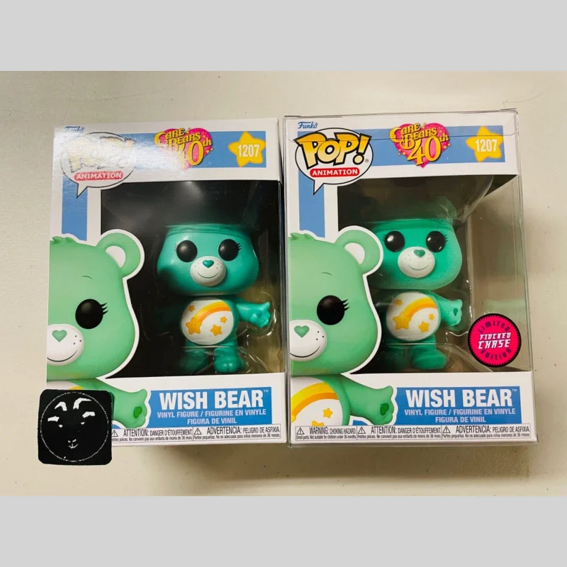 

Genuine Care Bears Wish Bear #1207 40Th Anniversary Figure Funko Pop Collection Statue Doll Limited Edition Chase Model Toy Gift