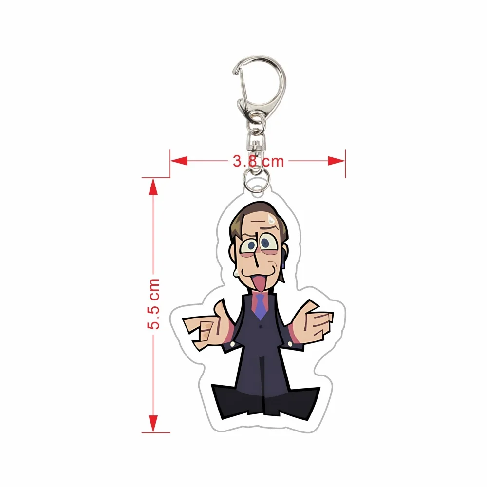 Breaking Bad Acrylic Stand & Keychain 10cm 5.5cm Cute Cartoon Walter Jesse Gus Mike Desk Decor Bag Charm Fans Collectible Gift