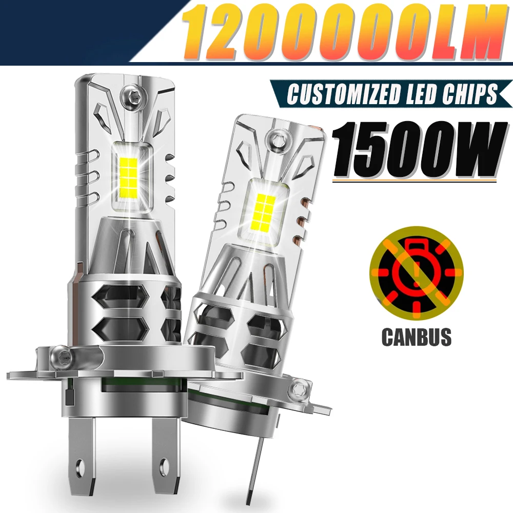 

Headlamp Head H7 LED Bulbs for Car 1200000LM 12V Auto Headlight Mini Wireless CANBUS Turbo Automobile Fog Light +800% Brightness