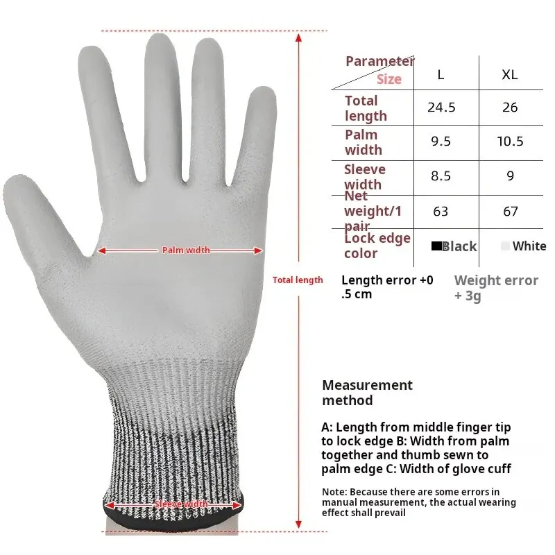 Grade 5 Cut Resistant Gloveswear-resistant, Non-slip, Breathable Safety Protection Cut Resistant Gloves