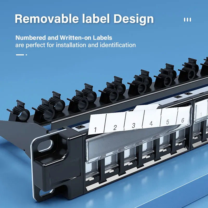 ZoeRax 24-Port Shielded Network Patch Panel RJ45 with Jack Shutter and Cable Management Bar for Keystone Jack/Coupler