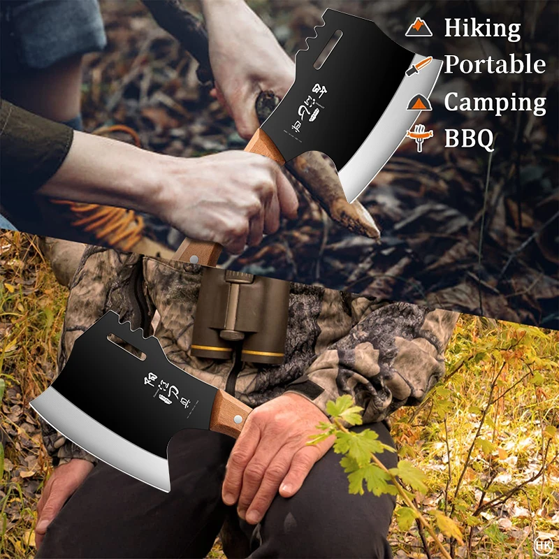 A large outdoor camping machete suitable for heavy chopping wood, yard work, and jungle cleaning, used for large-scale outdoor