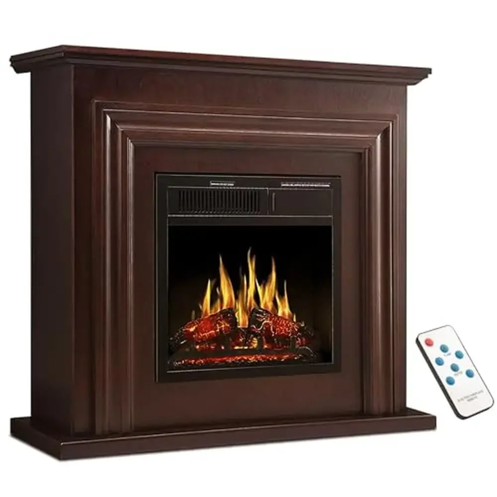 Electric Fireplace Heater Mantel Insert Remote Control Overheat 36