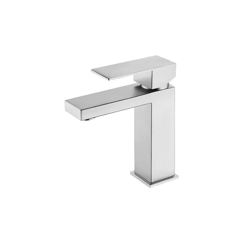 

Bathroom Basin Faucet Brushed Sink Faucet Sus 304 Stainless Steel Hot Cold Bath Faucets Vanity Tap Deck Mounted Washbasin Taps