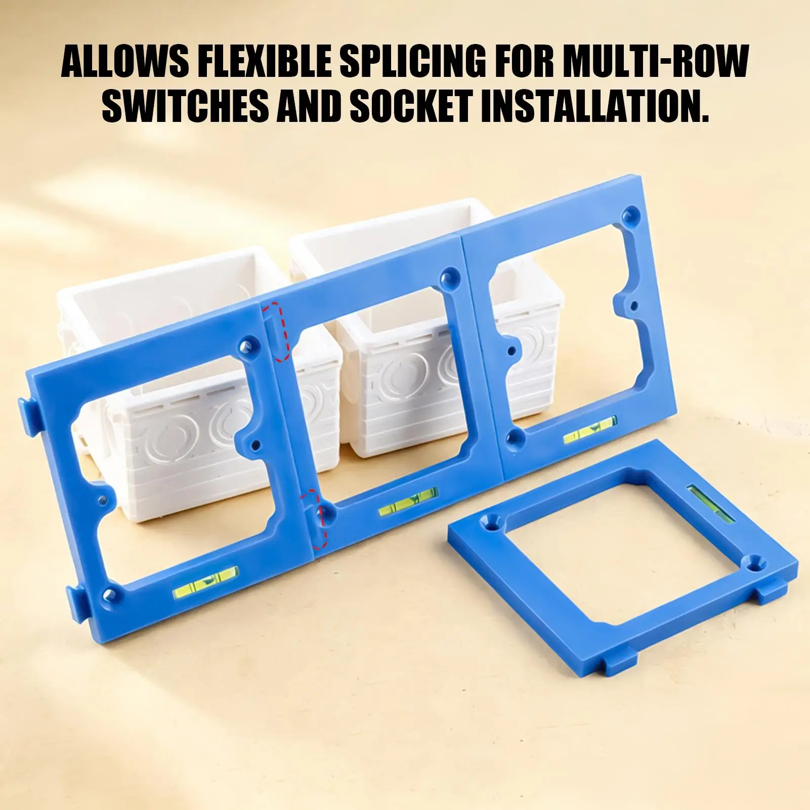 Wire Box Template 86 Type Outlet Hole Opening With Contour Milling Cutter Receptacle Cutting Template For Drywall Construction