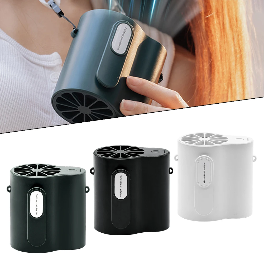 

Черная пряжка на USB-подвесной поясной вентилятор Портативный охлаждающий кондиционер Номинальный мощный поясной вентилятор Белый свет Яркость