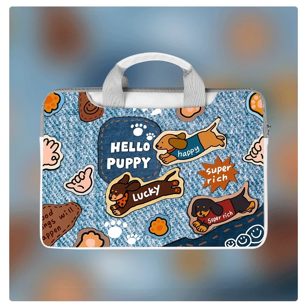

Cartoon Dog Portable Laptop Bag Laptop Sleeve Laptop Protective Case for Macbook Case 12 13 14 15 16 Inch Macbook Air Briefcase