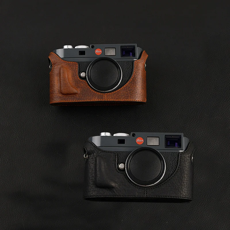 

For Leica M9P M9 M8 ME M-E MM Camera Bag Half Body Cover Handle Handmade Genuine Leather Camera case